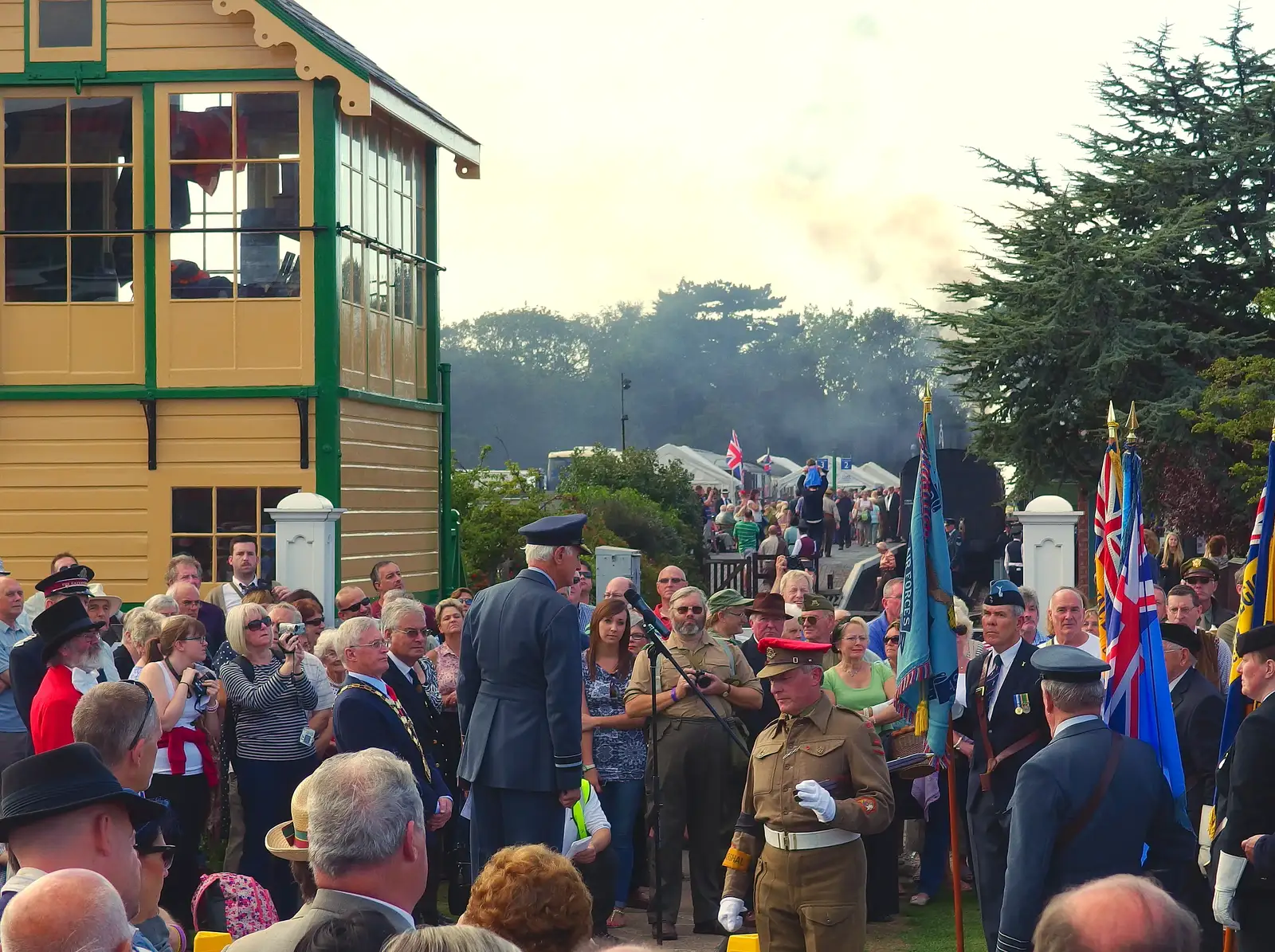 A Speech moment, from Paul Bear's Adventures at a 1940s Steam Weekend, Holt, Norfolk - 22nd September 2013