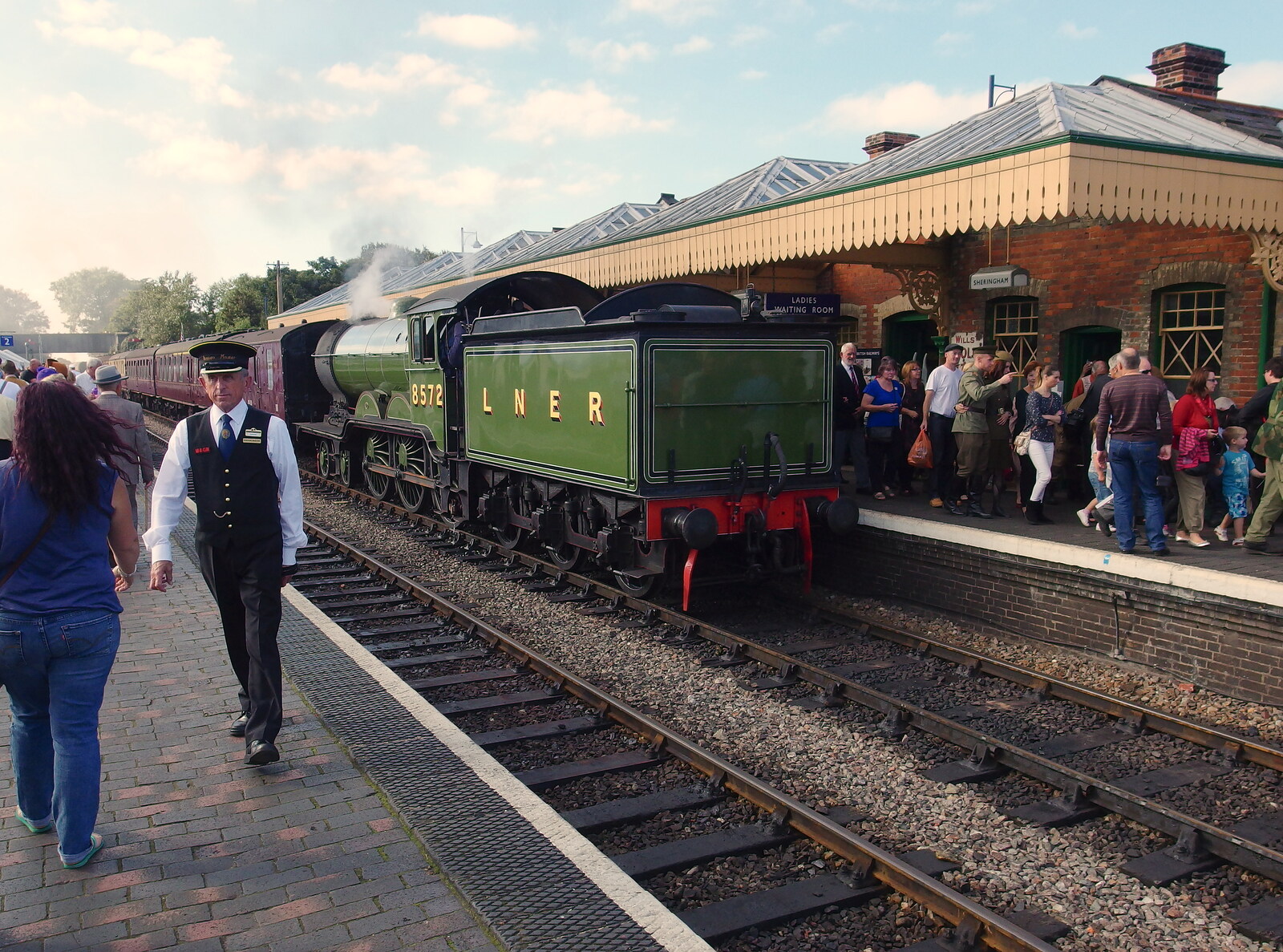 LNER Class B12 8572 at Sheringham from Paul Bear's Adventures at a 1940s Steam Weekend, Holt, Norfolk - 22nd September 2013
