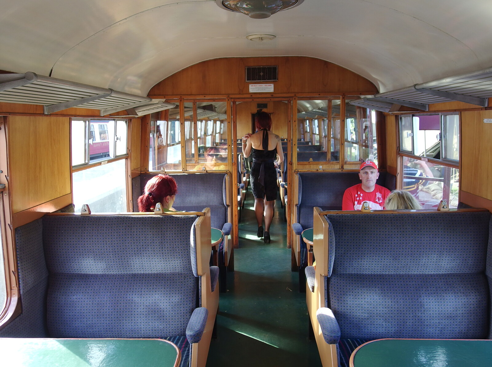 Inside a Mark 1 carriage from Paul Bear's Adventures at a 1940s Steam Weekend, Holt, Norfolk - 22nd September 2013