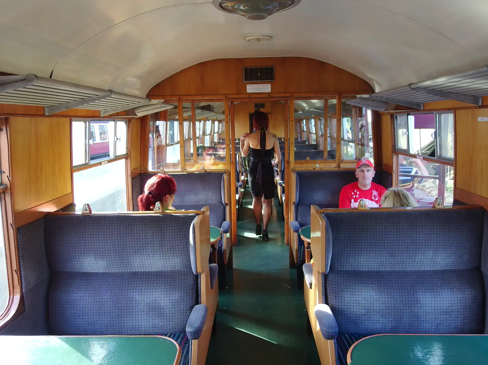 Inside a Mark 1 carriage, from Paul Bear's Adventures at a 1940s Steam Weekend, Holt, Norfolk - 22nd September 2013