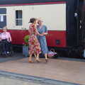 A bit of 1940s dancing occurs, Paul Bear's Adventures at a 1940s Steam Weekend, Holt, Norfolk - 22nd September 2013