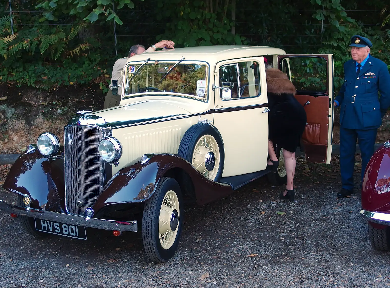 An undignified entrance, from Paul Bear's Adventures at a 1940s Steam Weekend, Holt, Norfolk - 22nd September 2013