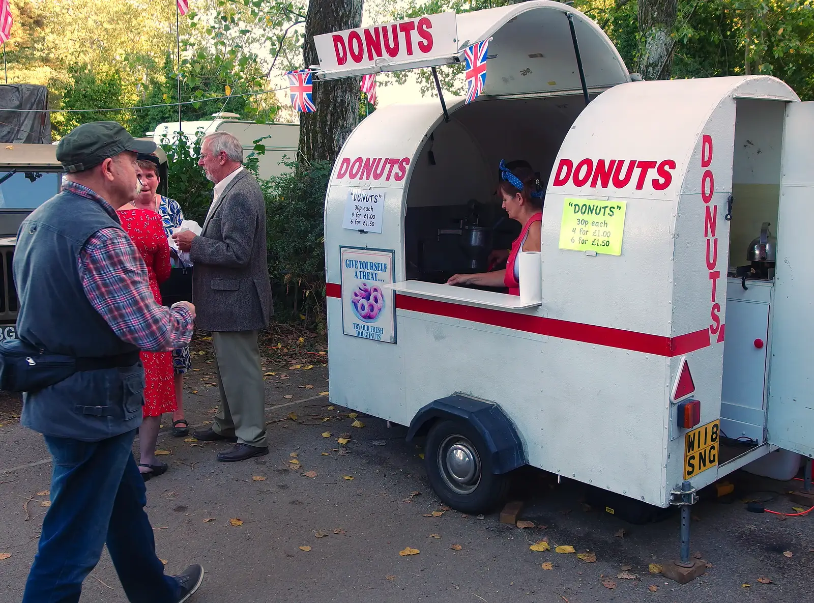 A donut van, from Paul Bear's Adventures at a 1940s Steam Weekend, Holt, Norfolk - 22nd September 2013