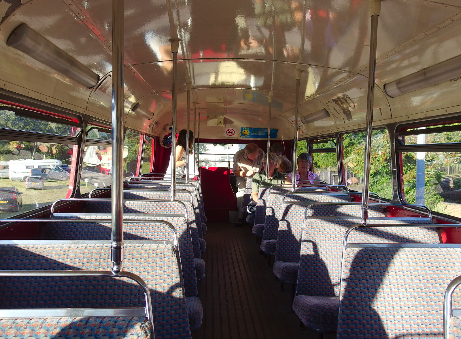 The top deck of a Routemaster bus from Paul Bear's Adventures at a 1940s Steam Weekend, Holt, Norfolk - 22nd September 2013