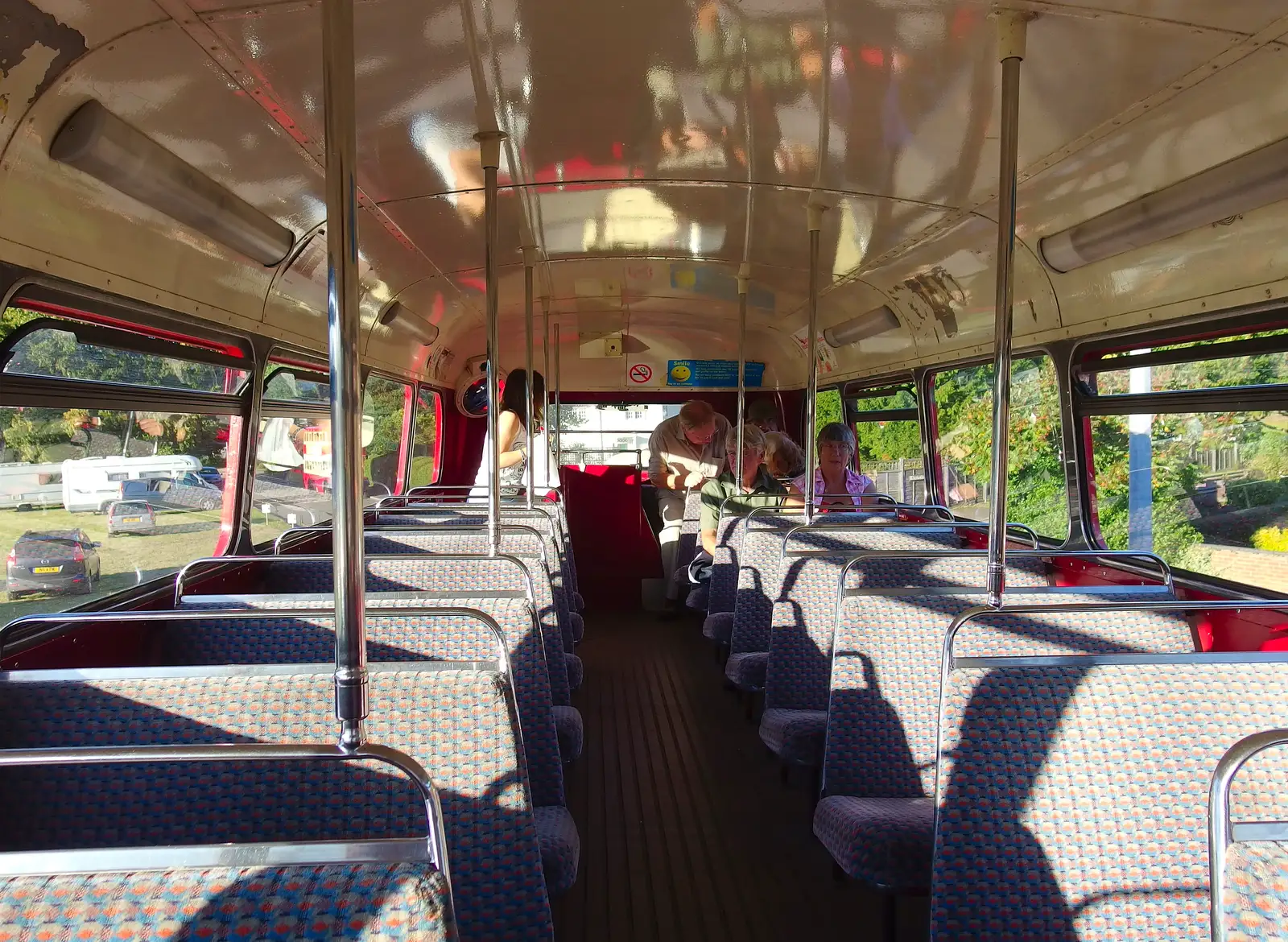 The top deck of a Routemaster bus, from Paul Bear's Adventures at a 1940s Steam Weekend, Holt, Norfolk - 22nd September 2013