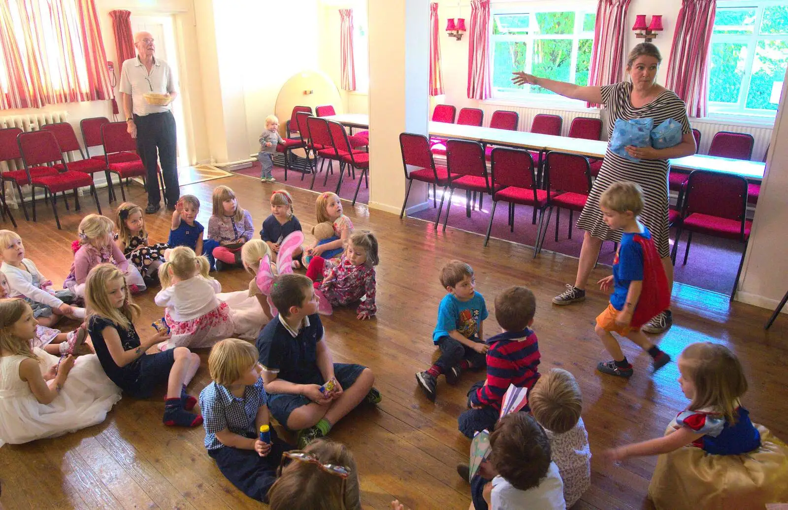 Isobel preps for a Janie flypast, from Fred's Fifth Birthday, The Village Hall, Brome, Suffolk - 28th September 2013