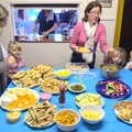 Quality food: cheese puffs, hotdogs and pizza, Fred's Fifth Birthday, The Village Hall, Brome, Suffolk - 28th September 2013