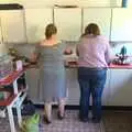 Isobel in the kitchen, Fred's Fifth Birthday, The Village Hall, Brome, Suffolk - 28th September 2013