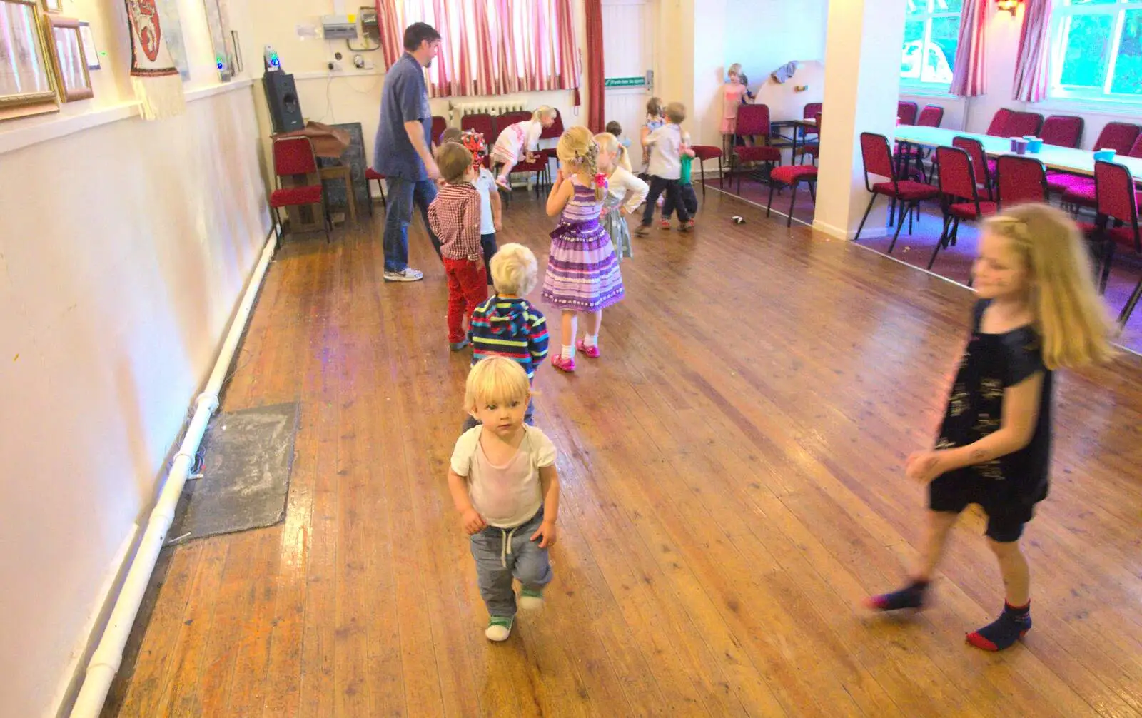 Gabes dances with Jessica, from Fred's Fifth Birthday, The Village Hall, Brome, Suffolk - 28th September 2013