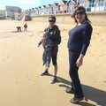 Harry, Evelyn and Sis on the beach, Southwold By The Sea, Suffolk - 29th September 2013