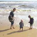 Harry runs away from the sea, Southwold By The Sea, Suffolk - 29th September 2013