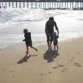 Fred runs into the sea, Southwold By The Sea, Suffolk - 29th September 2013