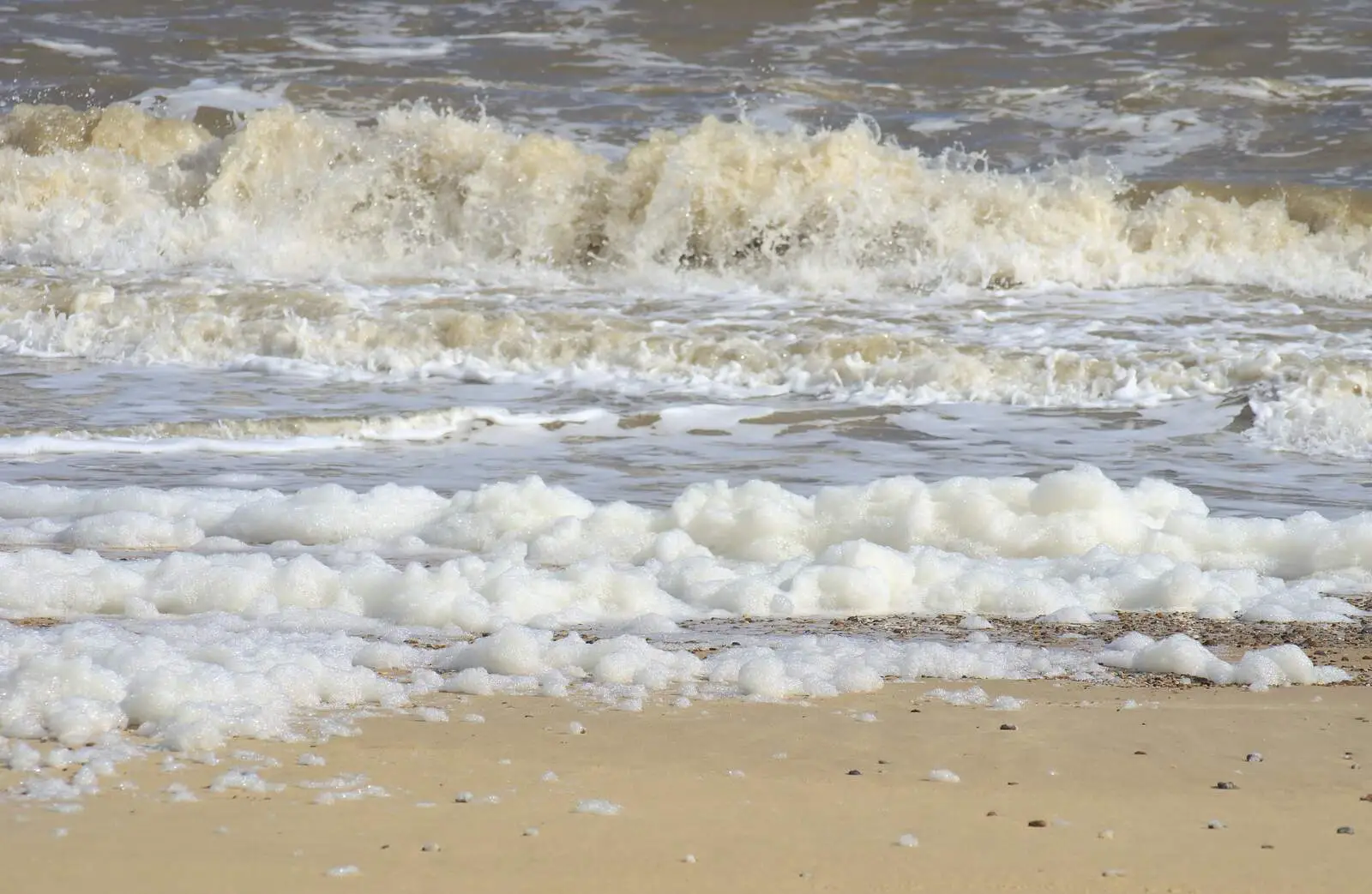 Crashing waves and sea foam, from Southwold By The Sea, Suffolk - 29th September 2013