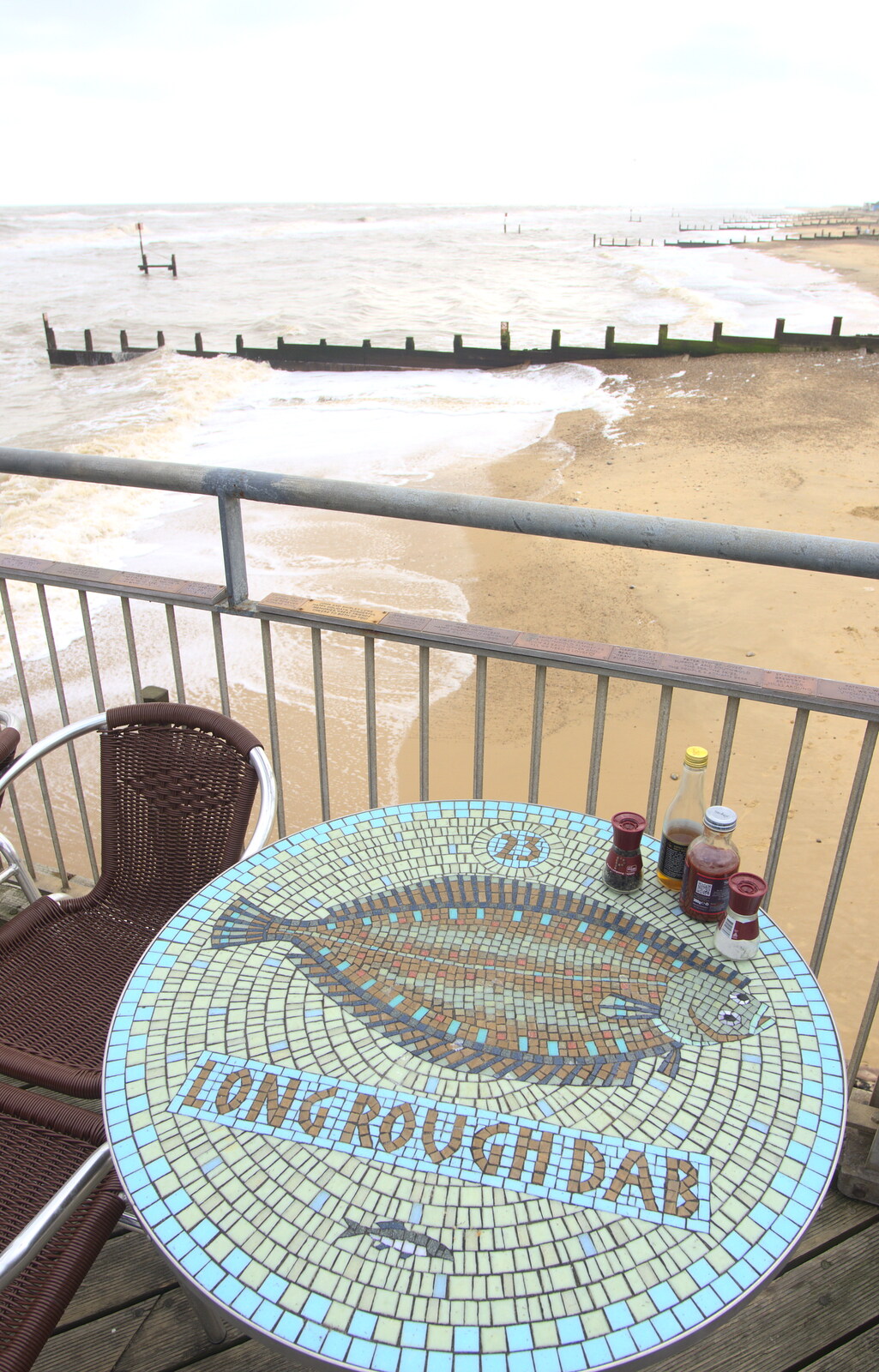 Nice mosaic table on Southwold pier from Southwold By The Sea, Suffolk - 29th September 2013