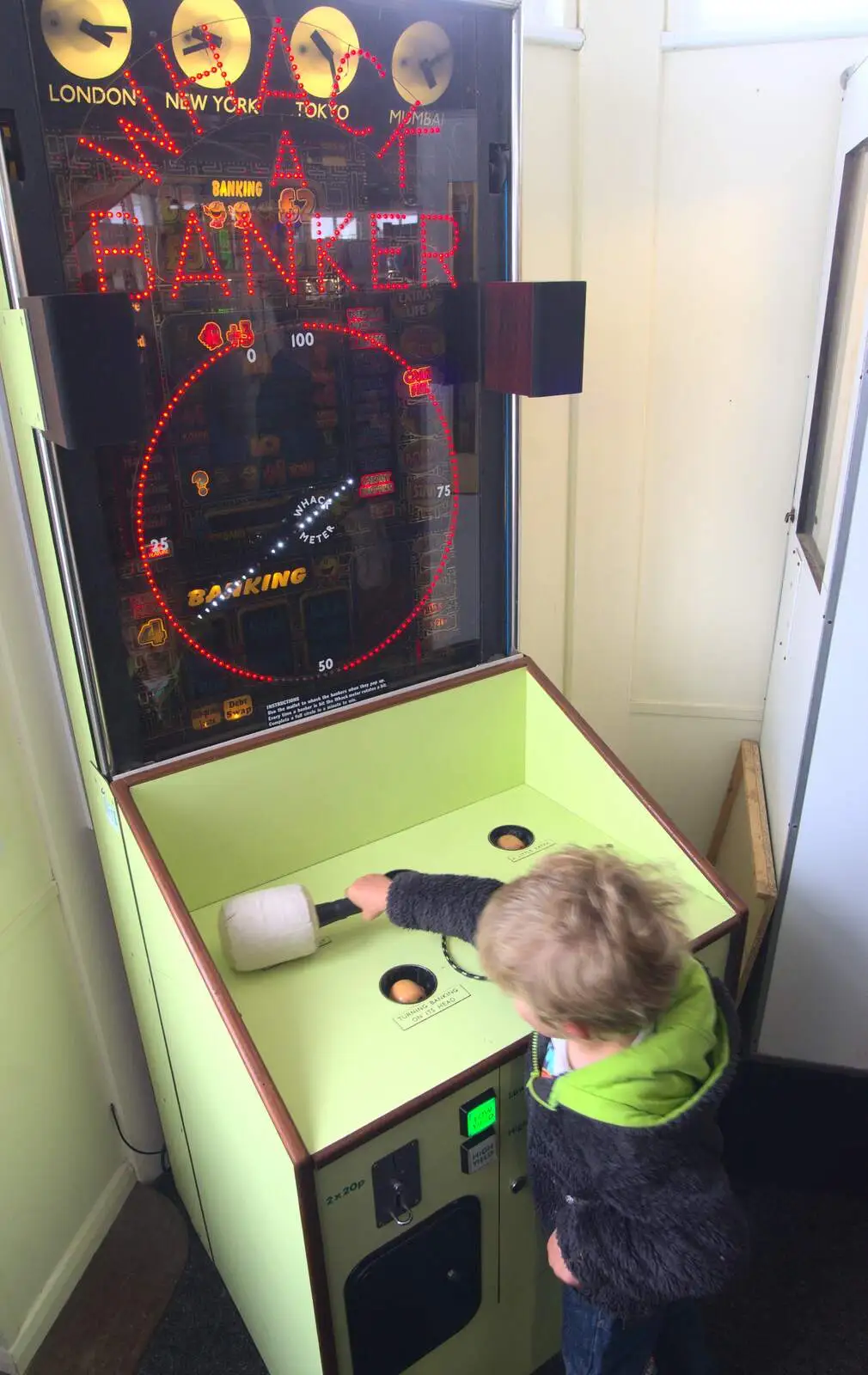 Fred plays one of Tim Hunkin's games, from Southwold By The Sea, Suffolk - 29th September 2013