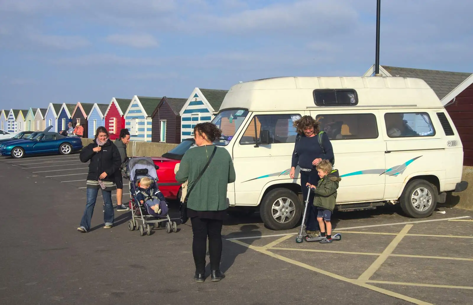 A neat bookend: back at the van, from Southwold By The Sea, Suffolk - 29th September 2013