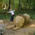 Fred jumps off the lion, A Walk Around Thornham, and Jacqui Dankworth, Bungay, Suffolk - 6th October 2013