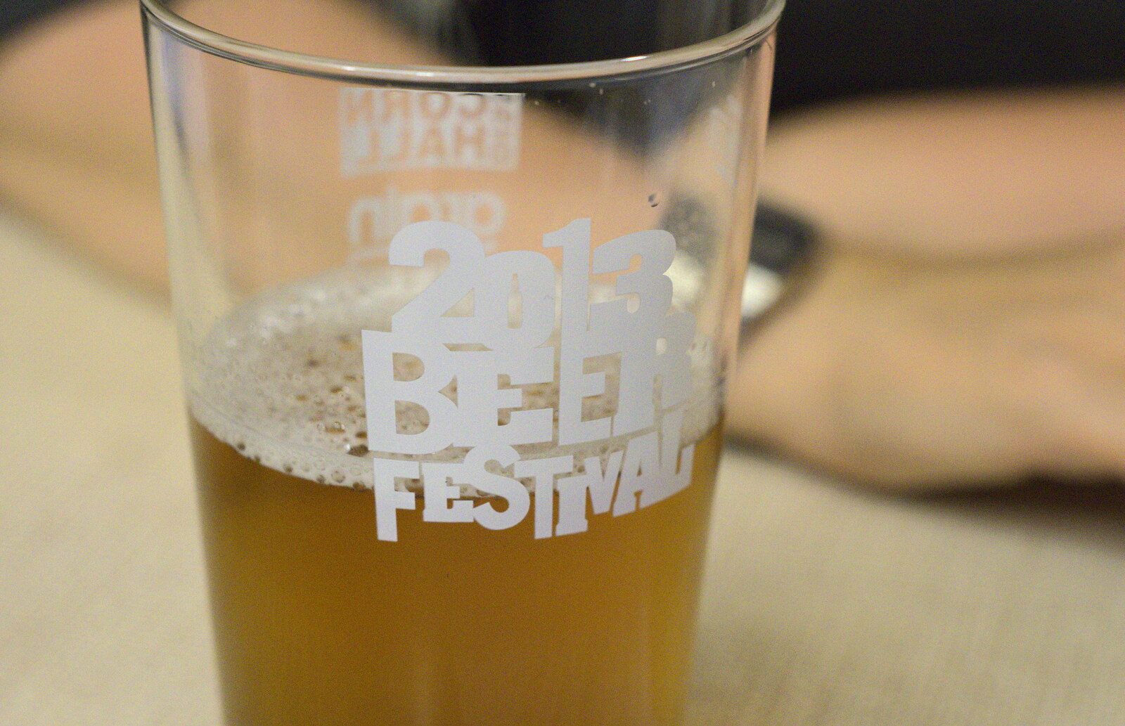 A beer-festival glass from The Diss Cornhall Beer Festival and Maglia Rosa Group, Diss, Norfolk - 12th October 2013