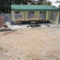 The new garage has got a tent in it, A Building Site Update, Brome, Suffolk - 13th October 2013