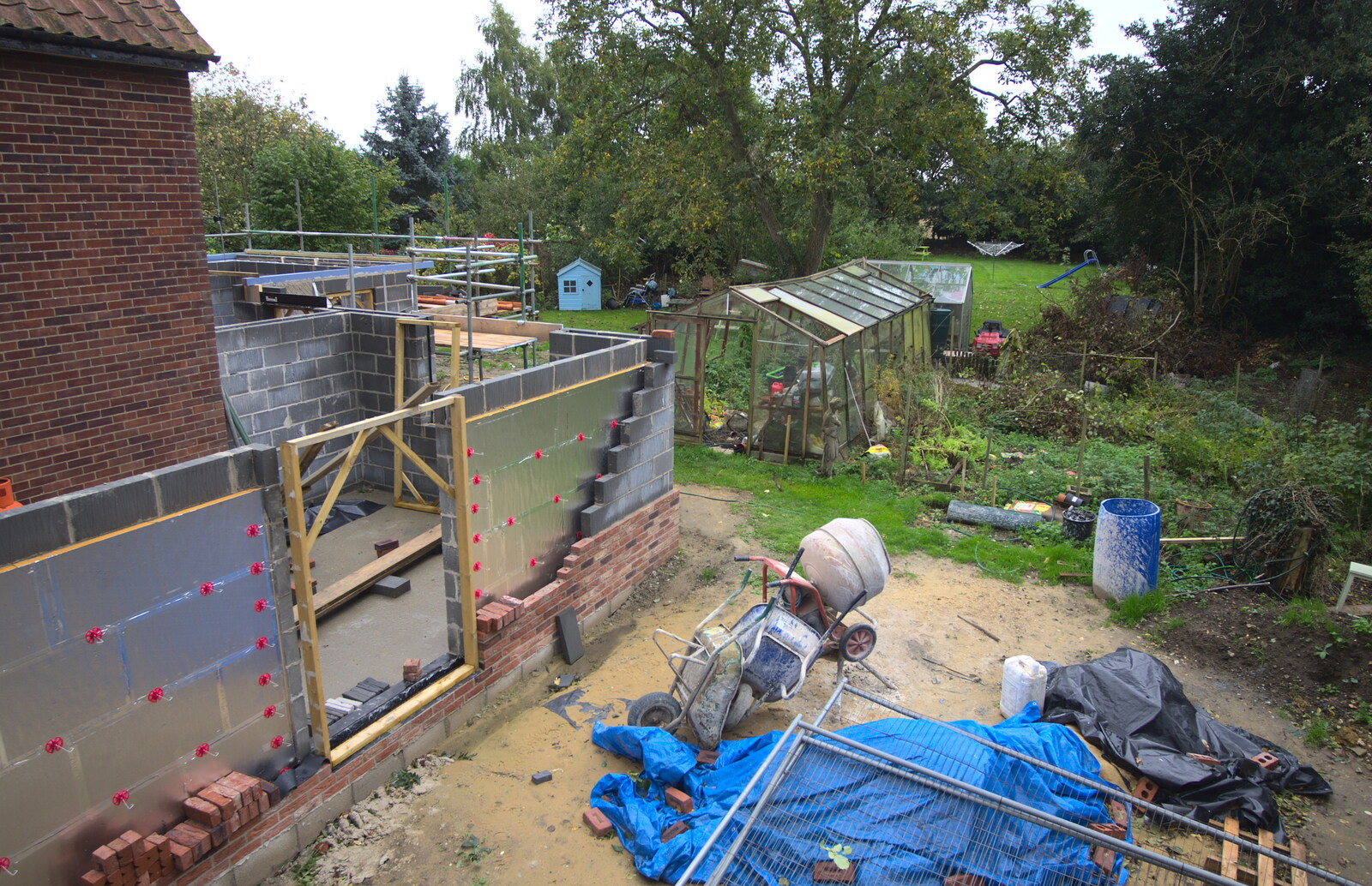 A building site from A Building Site Update, Brome, Suffolk - 13th October 2013