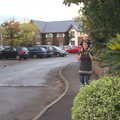 Isobel gives Harry a lift to breakfast, A Few Days in Spreyton, Devon - 26th October 2013