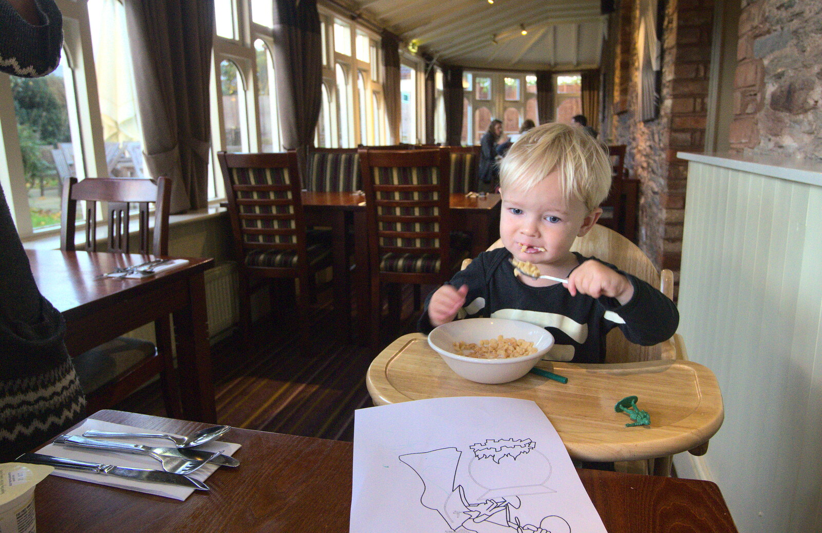 Harry stuffs his face with cereal from A Few Days in Spreyton, Devon - 26th October 2013