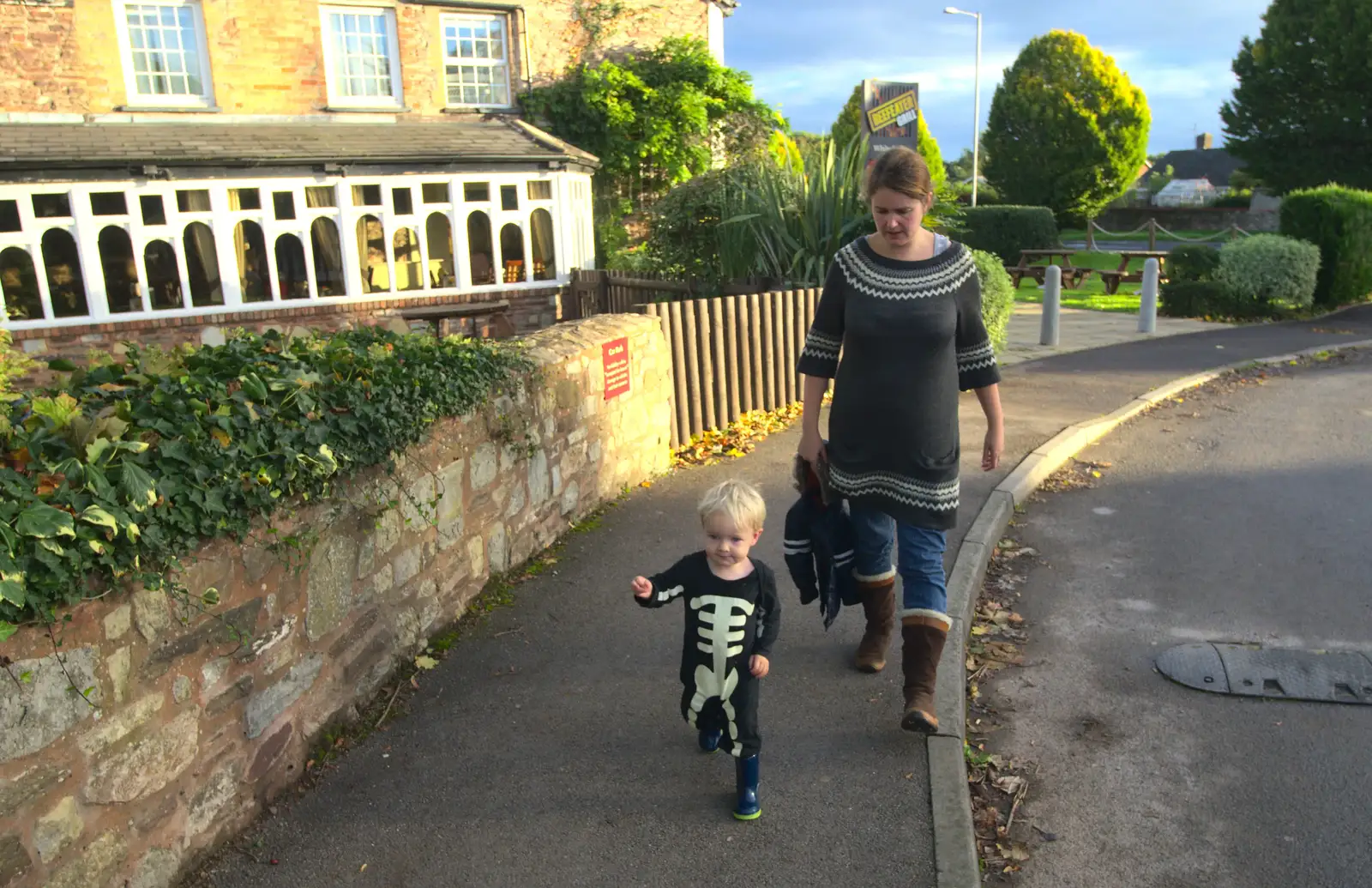 Harry in his Skellington suit, from A Few Days in Spreyton, Devon - 26th October 2013