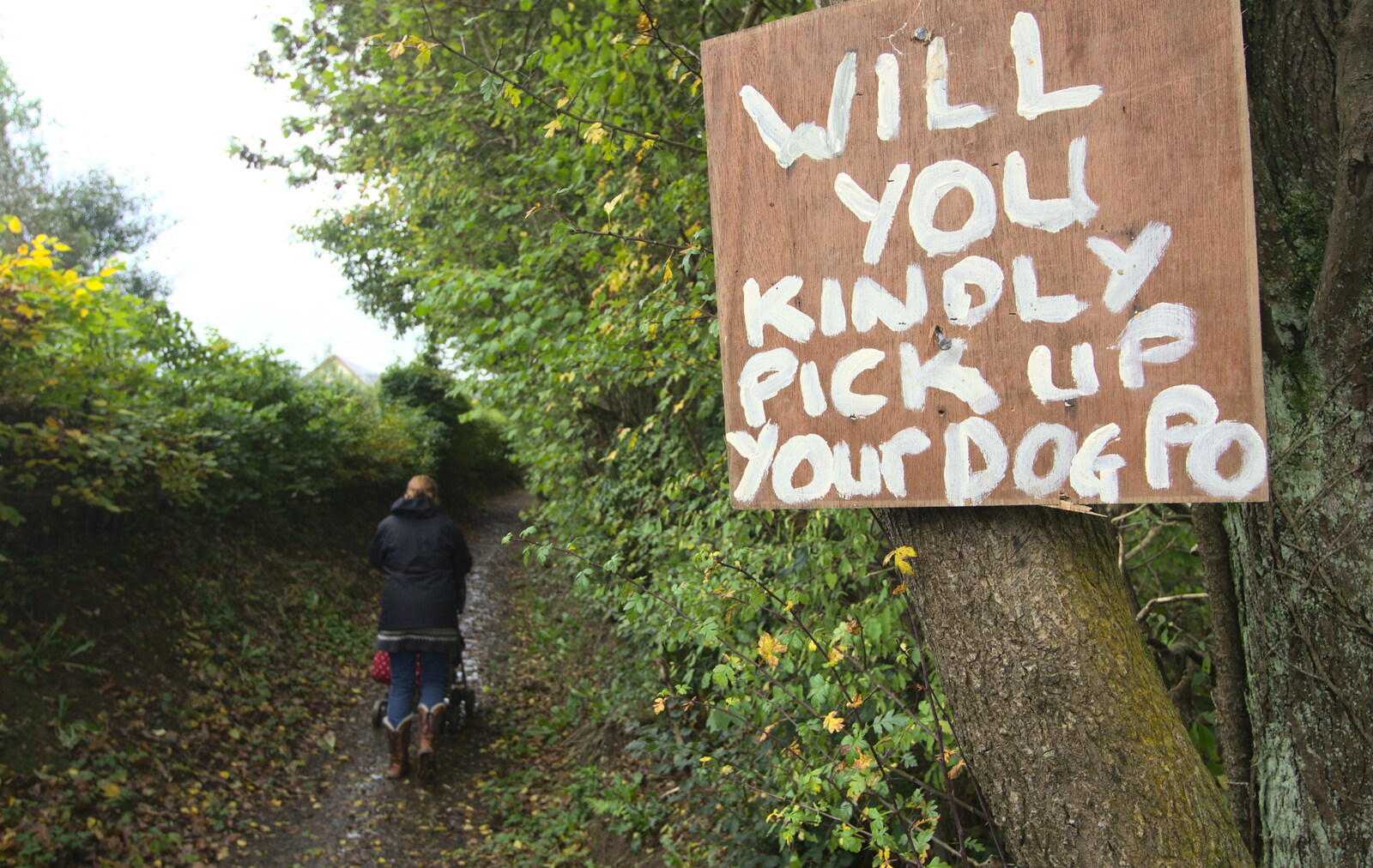 In Spreyton, there's a war raging over 'dog po' from A Few Days in Spreyton, Devon - 26th October 2013