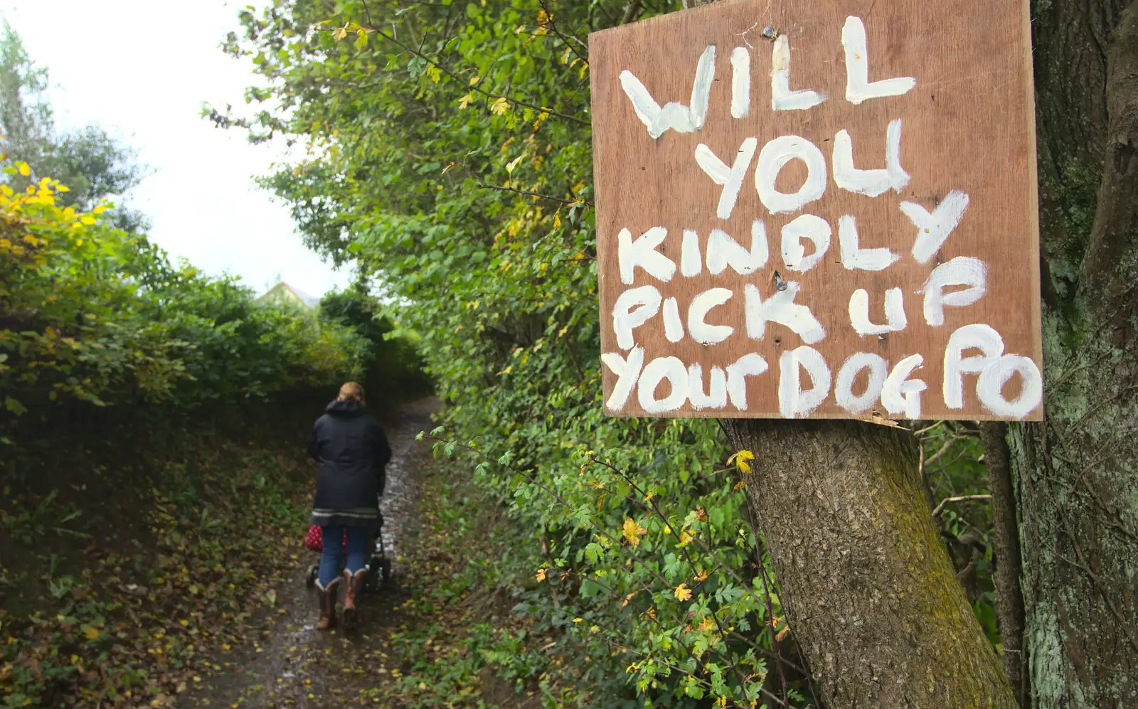 In Spreyton, there's a war raging over 'dog po', from A Few Days in Spreyton, Devon - 26th October 2013