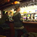 Isobel waits for more beer, A Few Days in Spreyton, Devon - 26th October 2013
