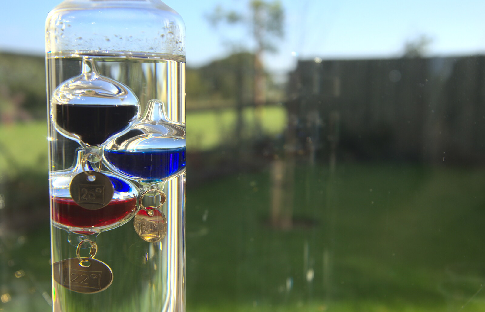 A Galilean thermometer from A Few Days in Spreyton, Devon - 26th October 2013