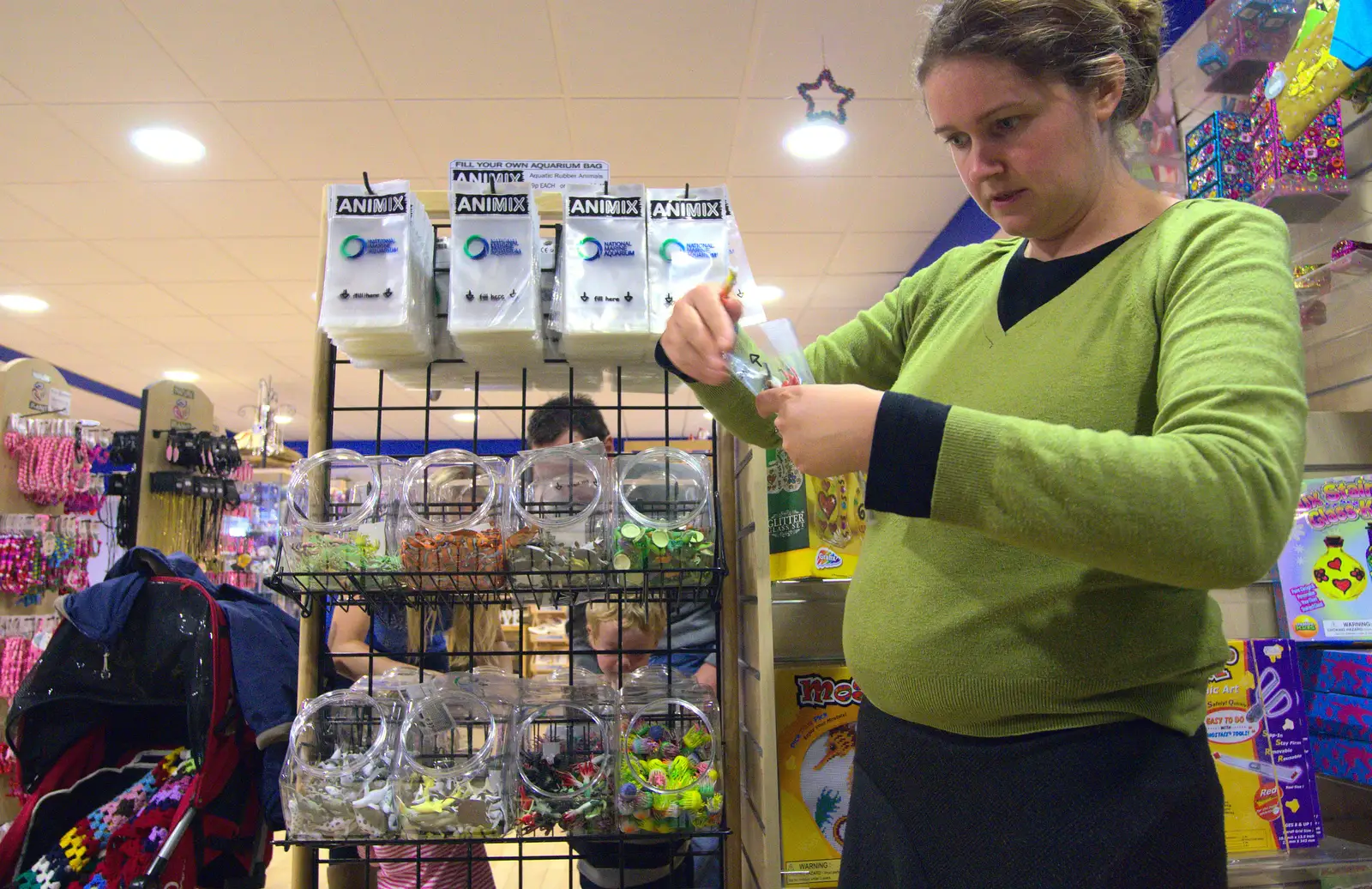 Isobel in the gift shop, from A Few Days in Spreyton, Devon - 26th October 2013