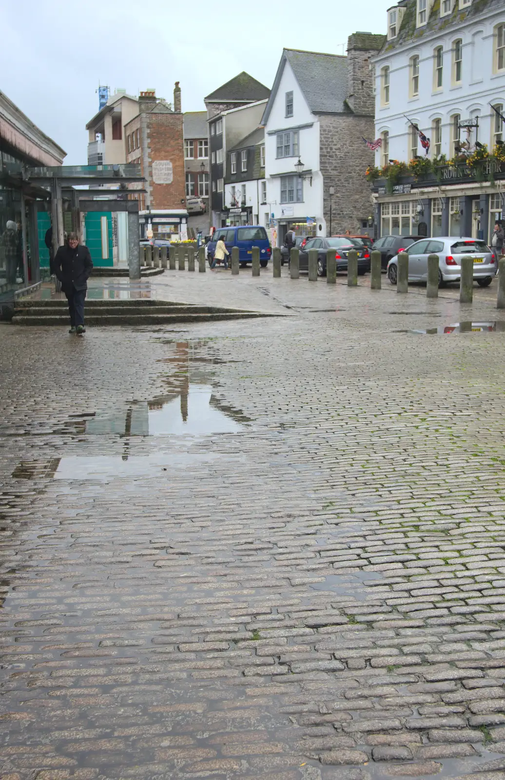 Wet cobbles on the Barbican, from A Few Days in Spreyton, Devon - 26th October 2013