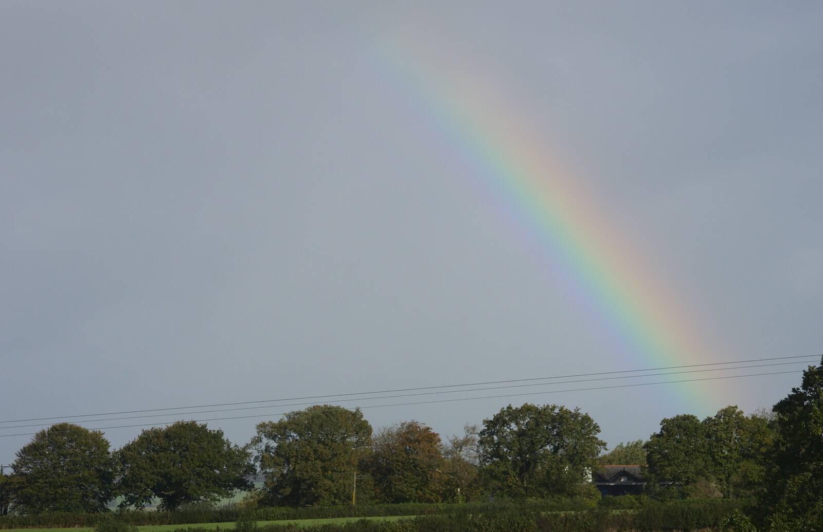 A rainbow over Spreyton from A Few Days in Spreyton, Devon - 26th October 2013