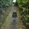 Fred stumps down an autumn-ey path, A Few Days in Spreyton, Devon - 26th October 2013