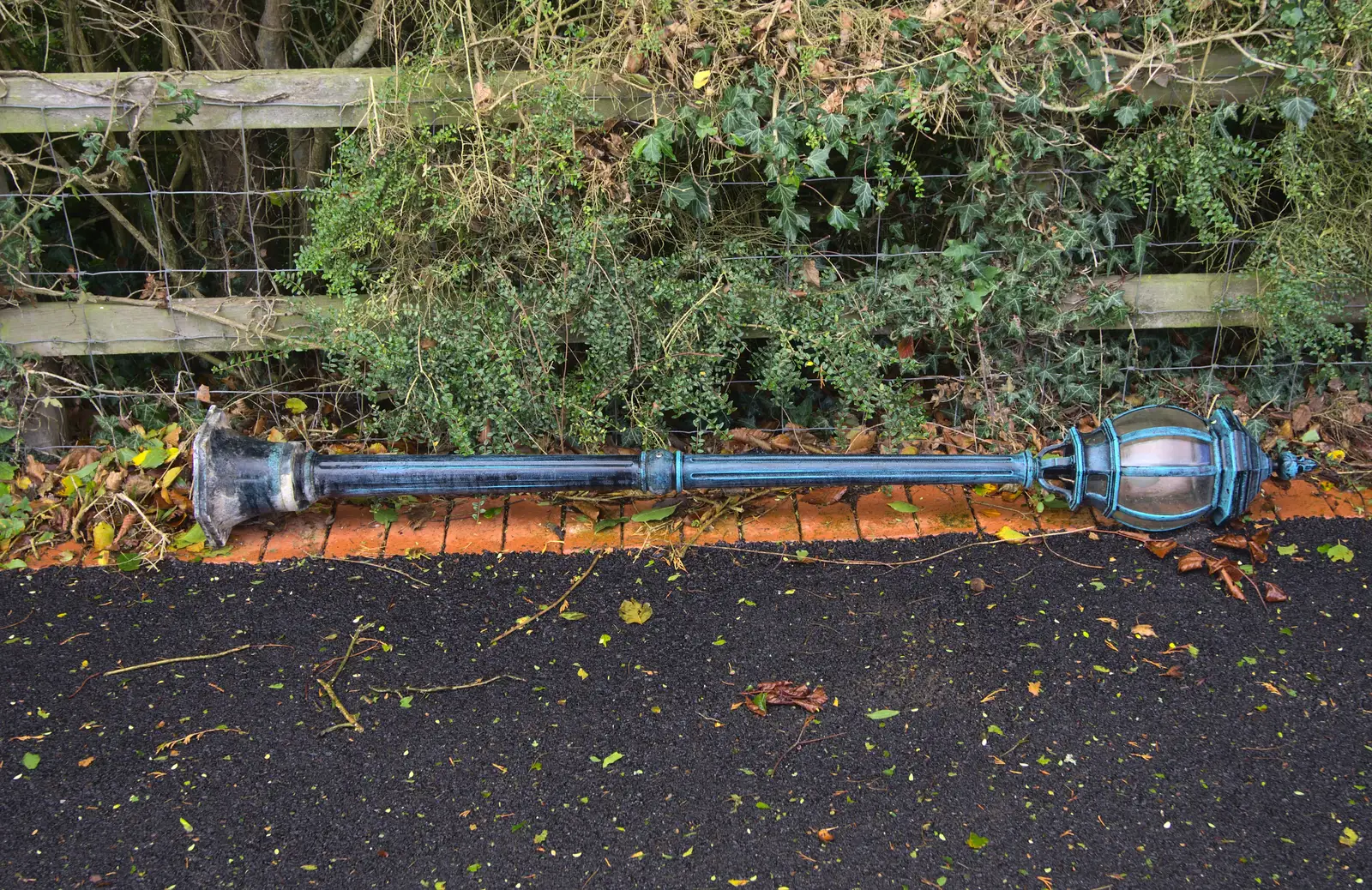 A light has been laid over in case of storm, from A Few Days in Spreyton, Devon - 26th October 2013