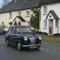 An Austin A35 drives through Spreyton, A Few Days in Spreyton, Devon - 26th October 2013