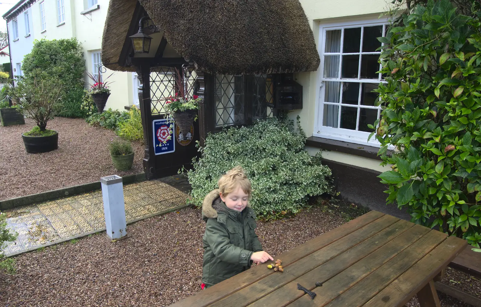 Fred outside the Tom Cobley, from A Few Days in Spreyton, Devon - 26th October 2013