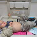 Harry wriggles on a changing table, A Few Days in Spreyton, Devon - 26th October 2013