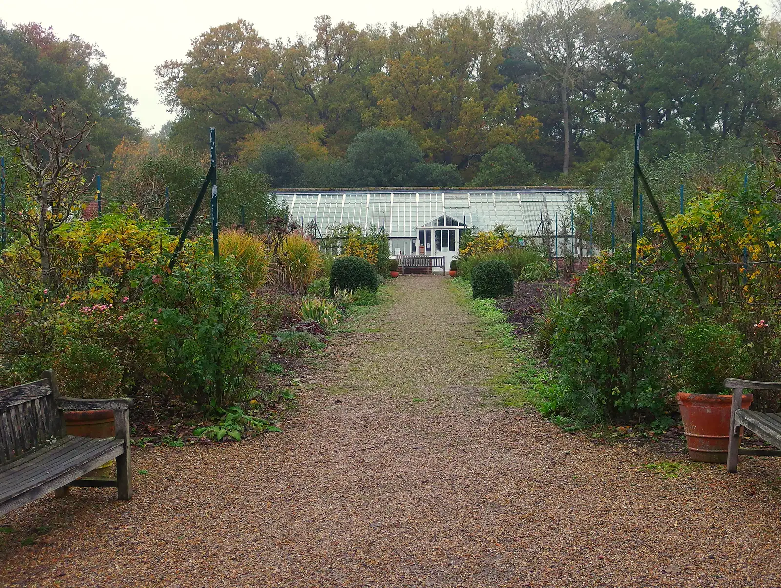 The walled garden is still closed, from A November Miscellany and Building Progress, Thornham and Brome, Suffolk - 17th November 2013