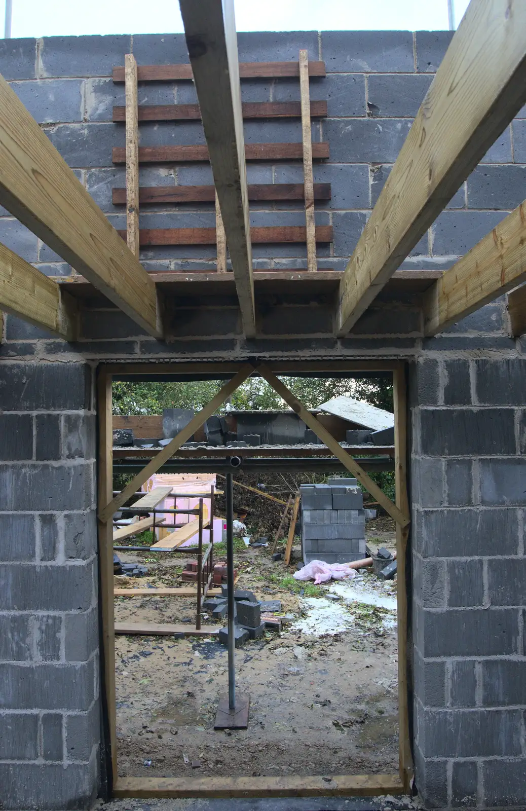 Space for a door, from A November Miscellany and Building Progress, Thornham and Brome, Suffolk - 17th November 2013