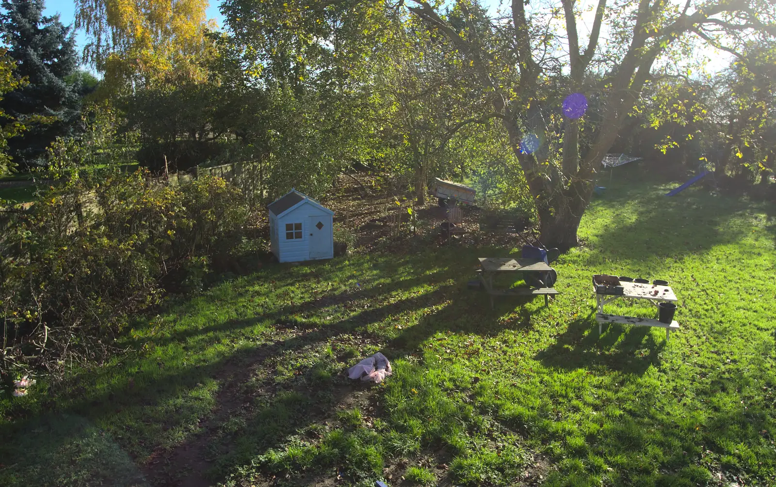 The garden's in a mess, from A November Miscellany and Building Progress, Thornham and Brome, Suffolk - 17th November 2013