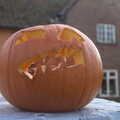 Isobel and Fred's pumpkin, A November Miscellany and Building Progress, Thornham and Brome, Suffolk - 17th November 2013