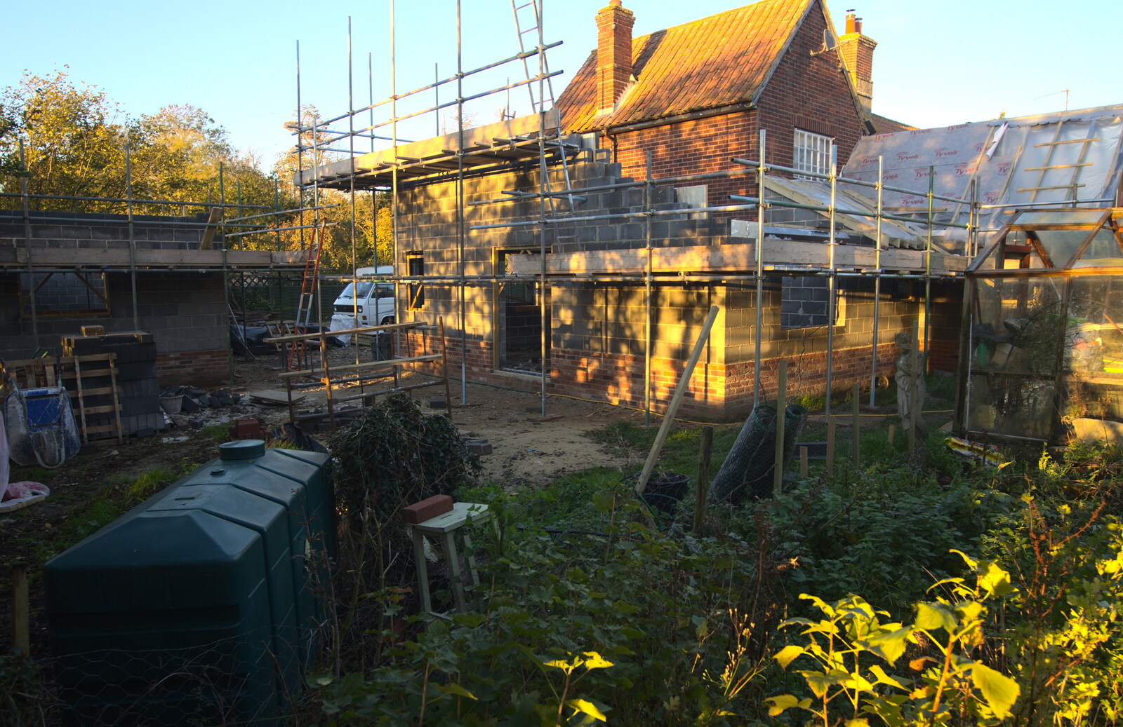 It's a building site alright from A November Miscellany and Building Progress, Thornham and Brome, Suffolk - 17th November 2013