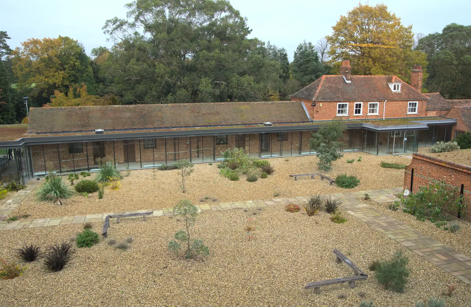 The courtyard at Lifehouse in Thorpe le Soken , from A November Miscellany and Building Progress, Thornham and Brome, Suffolk - 17th November 2013