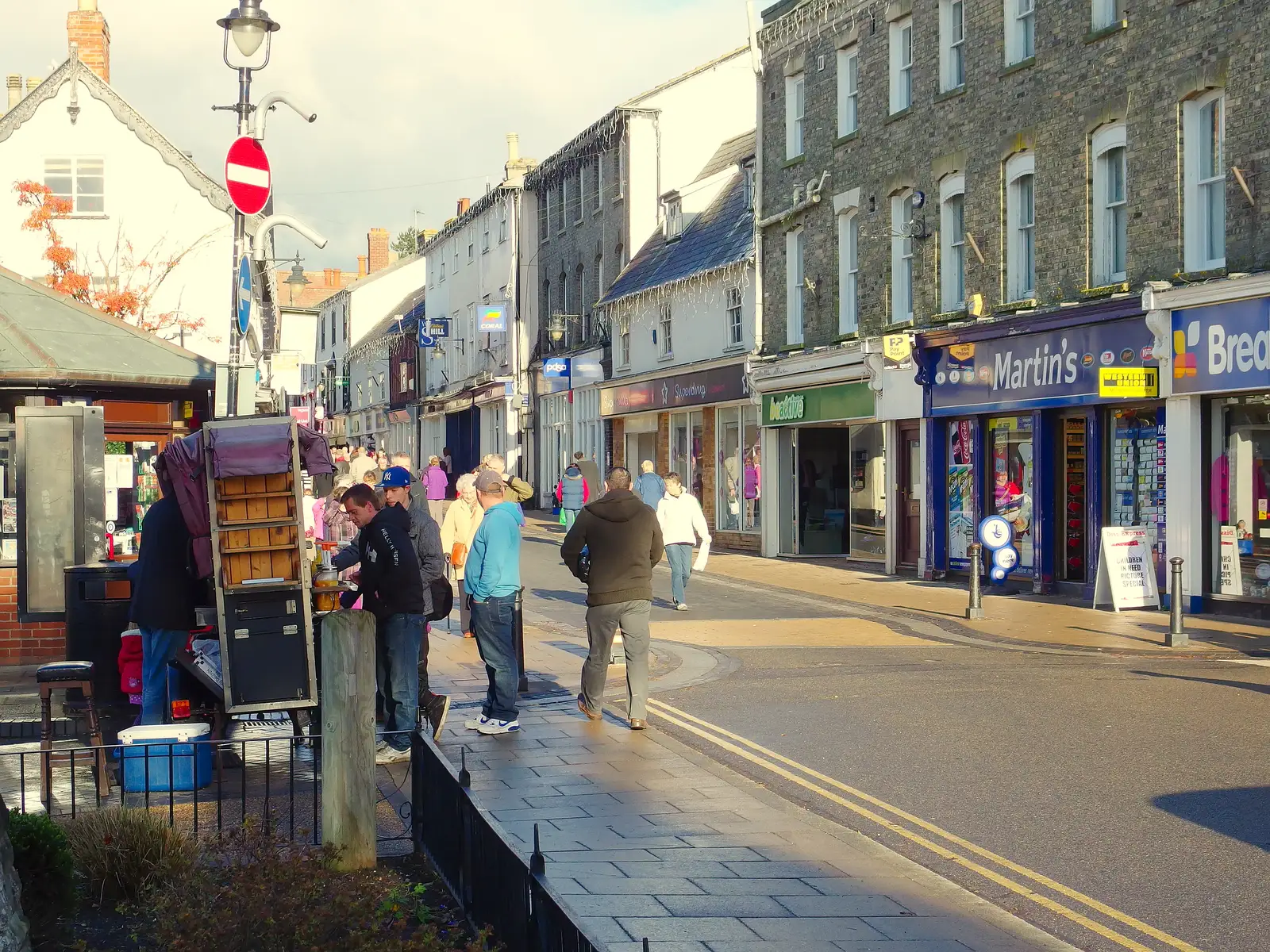 Mere Street, and Andy the Sausage, from More Building and Palgrave Playground, Suffolk - 24th November 2013