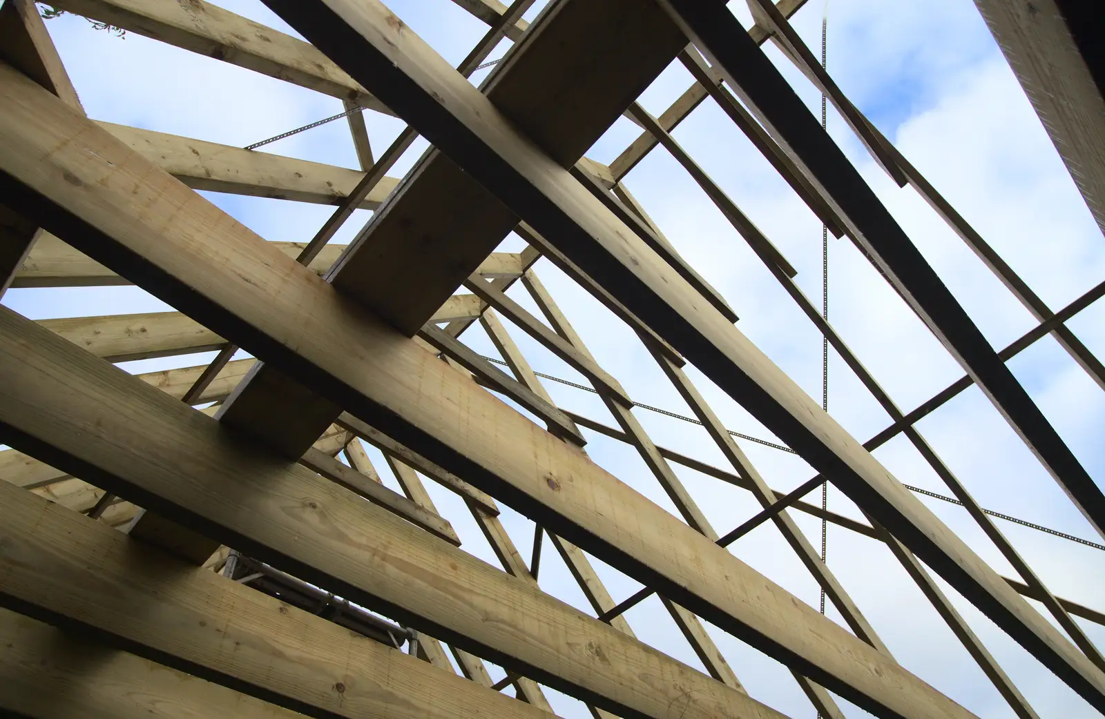 The rafters of 'Brome Village Hall 2', from More Building and Palgrave Playground, Suffolk - 24th November 2013