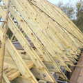 The hand-cut rafters of the garage roof, More Building and Palgrave Playground, Suffolk - 24th November 2013