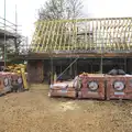 Pallets of tiles ready for the new garage roof, More Building and Palgrave Playground, Suffolk - 24th November 2013