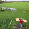 Fred goes flying, More Building and Palgrave Playground, Suffolk - 24th November 2013